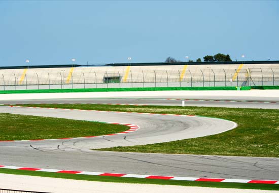 Abschnitt des Misano World Circuit